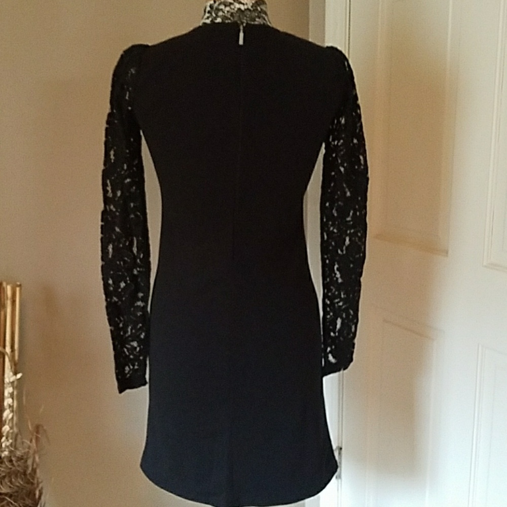 Michael Kors black dress with lace sleeves - Picture 3 of 4